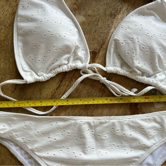 SHEIN White Eyelet Swimwear Bikini NWOT - Picture 2 of 6